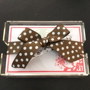 Lady Jane Ltd. Note Pad in Acrylic Holder with Pen